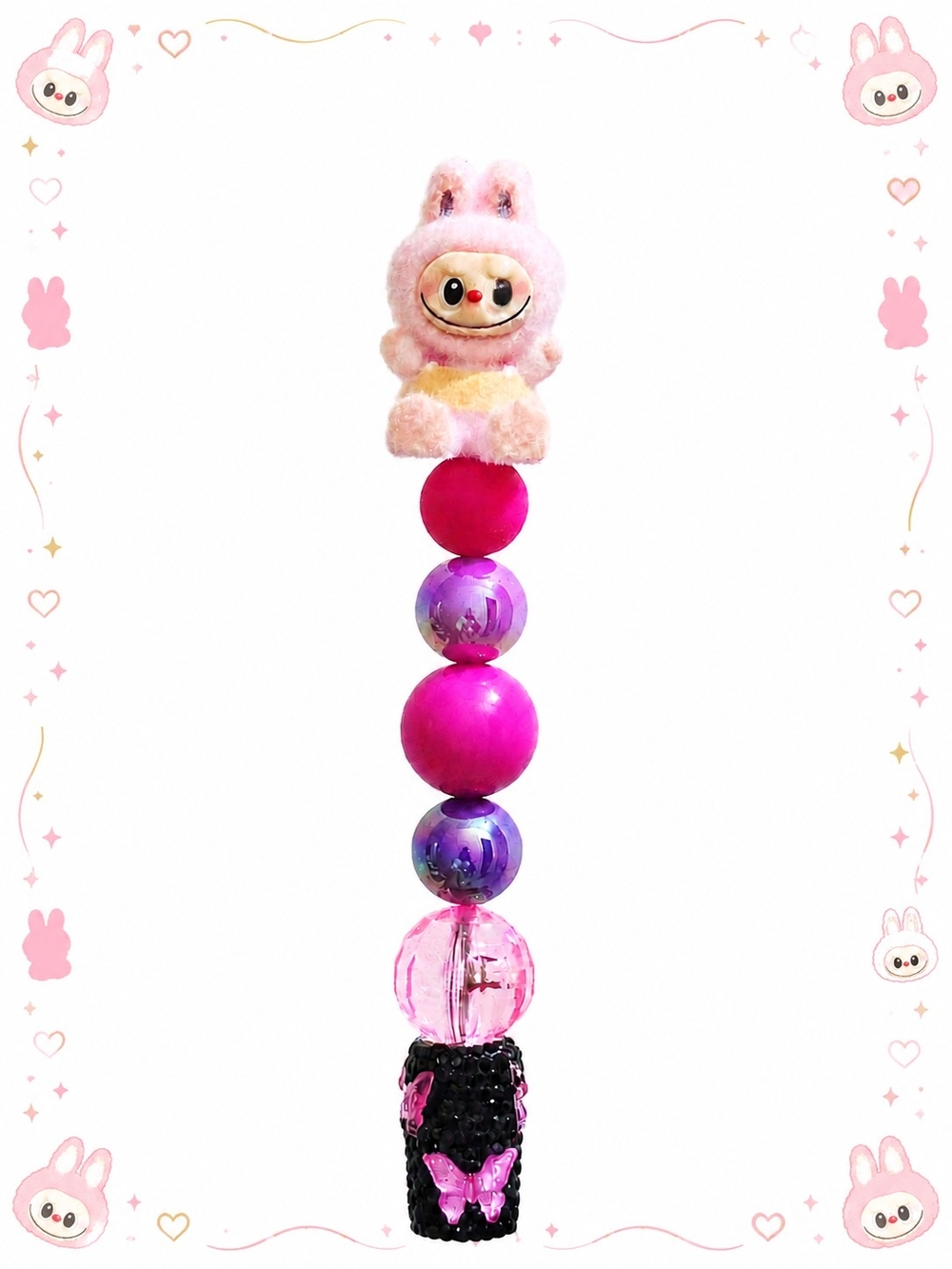 The Monsters - Handmade Beaded Labubu Pen
